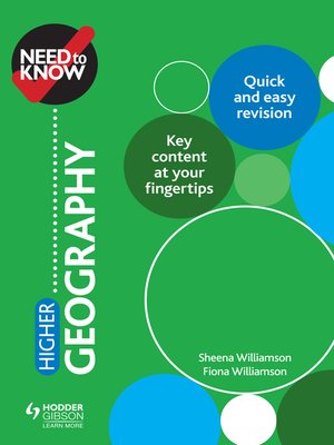 cover image of Need to Know: Higher Geography
